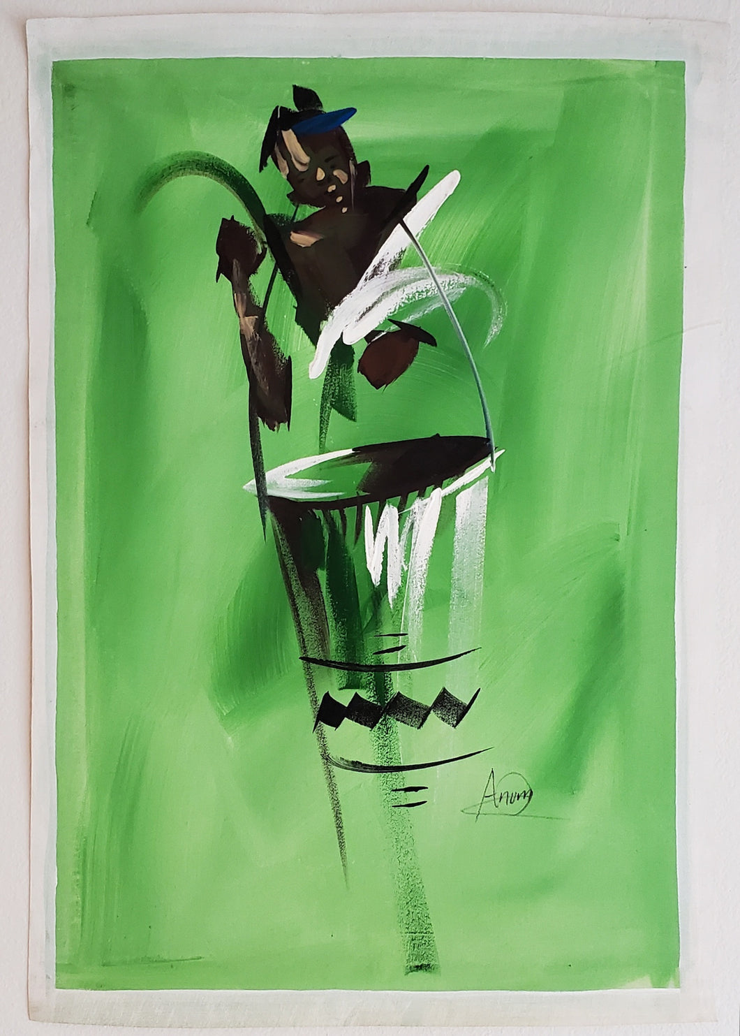 Drummer Green Painting