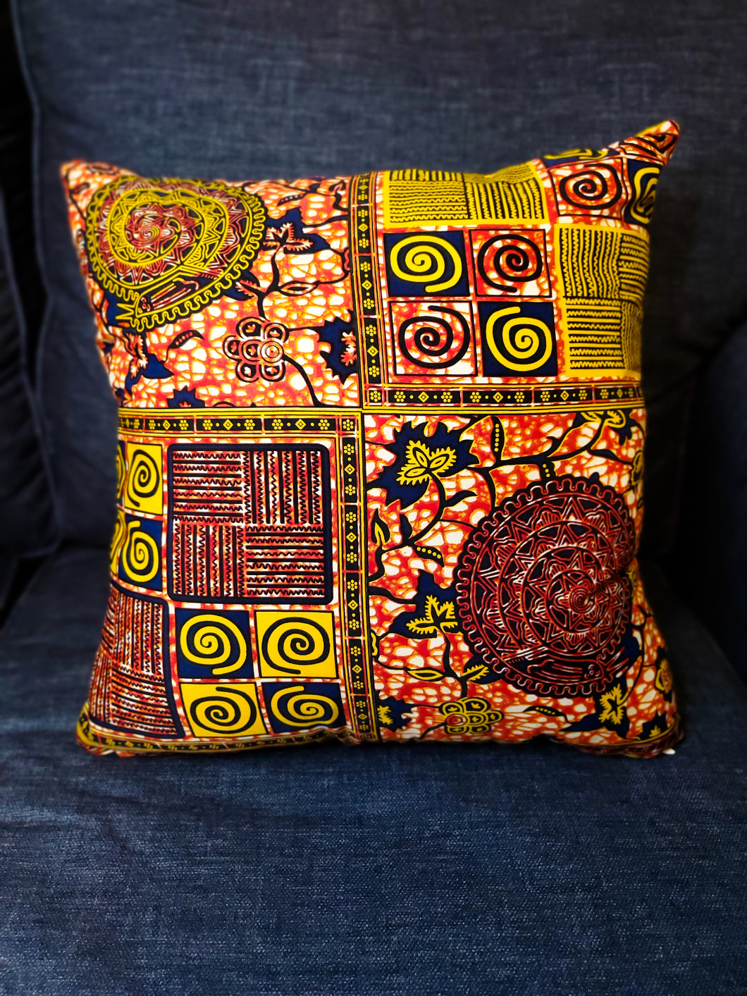 Pillow Ready Made In the Fields Red and Yellow