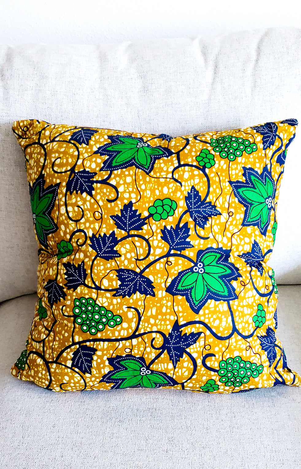 Pillow Ready Made Green Blue Brown Fall Leaves