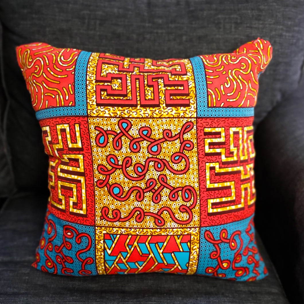 Pillow Ready Made Red Maze